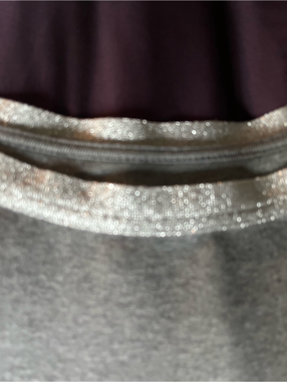 Lane Bryant Heather Gray Crewneck Tee with Shimmer Trim